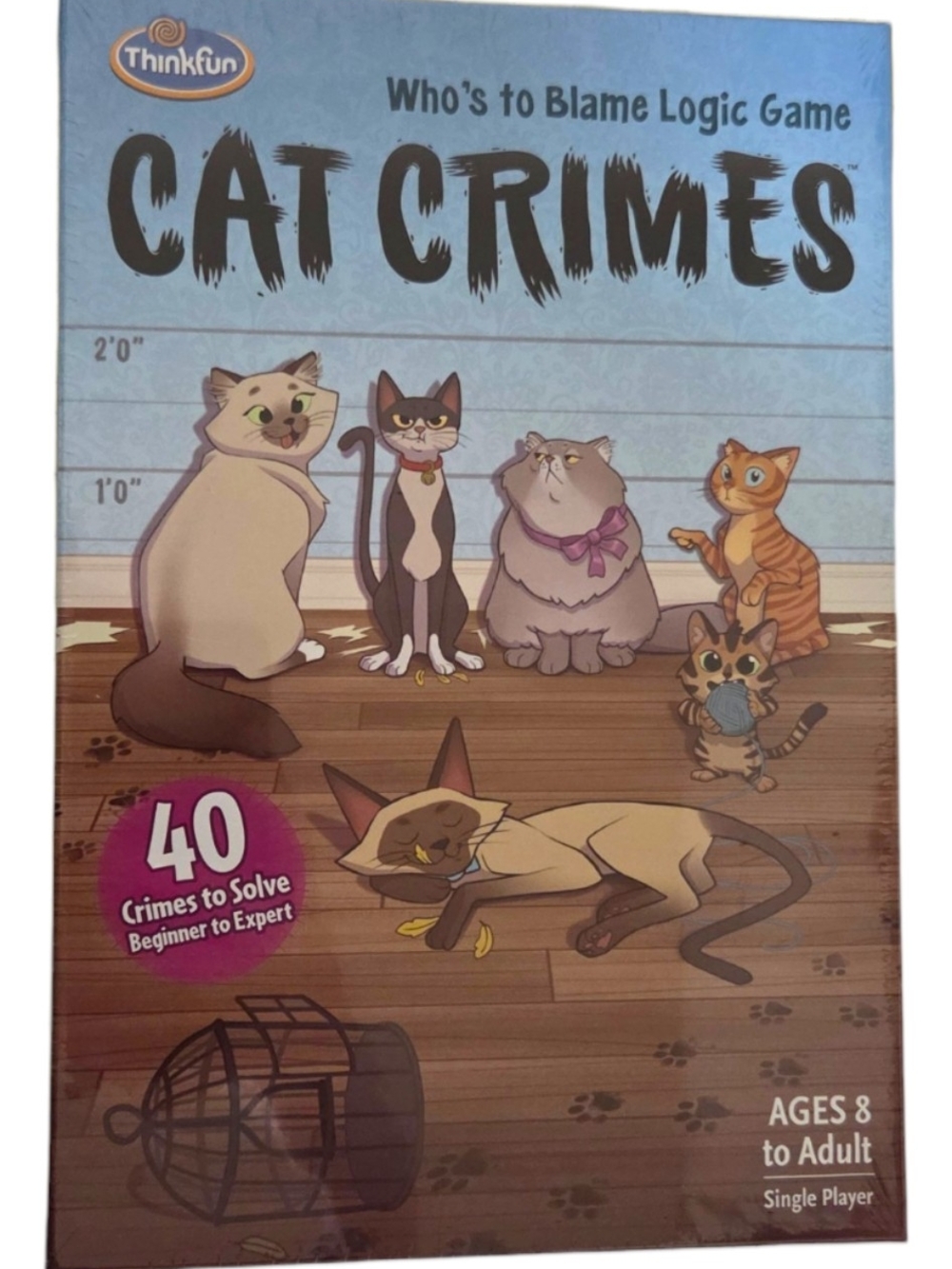 ThinkFun Cat Crimes Logic Game NEW Sealed Single Player Brain Teaser Ages 8+